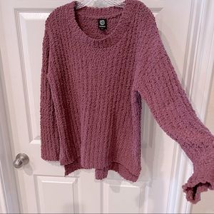 Soft cozy Drop shoulder Mauve sweater size L
